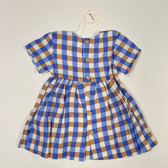 Oeuf 3-6 Month Short Sleeve Linen Dress NWT - Picture 2 of 5